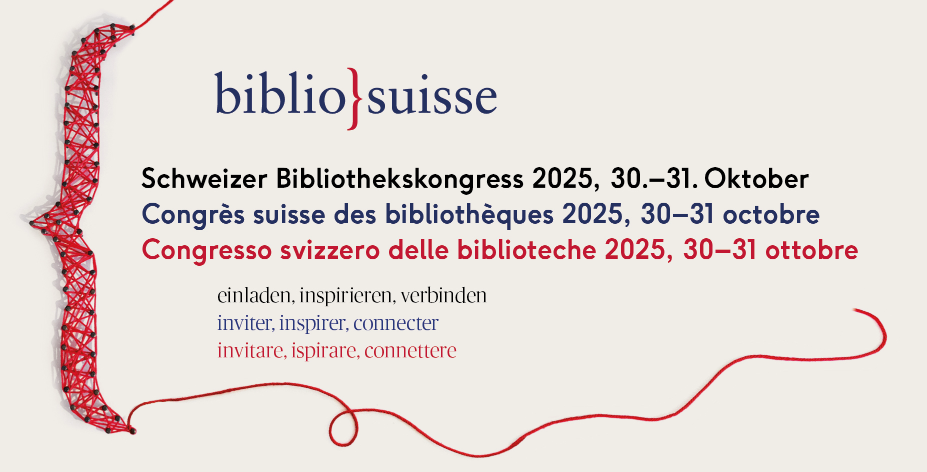 Der Schweizer Bibliothekskongress 2025 findet vom 30. bis 31. Oktober 2025 im Kursaal in Bern statt.