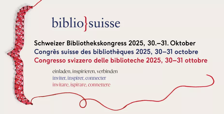 Der Schweizer Bibliothekskongress 2025 findet vom 30. bis 31. Oktober 2025 im Kursaal in Bern statt.