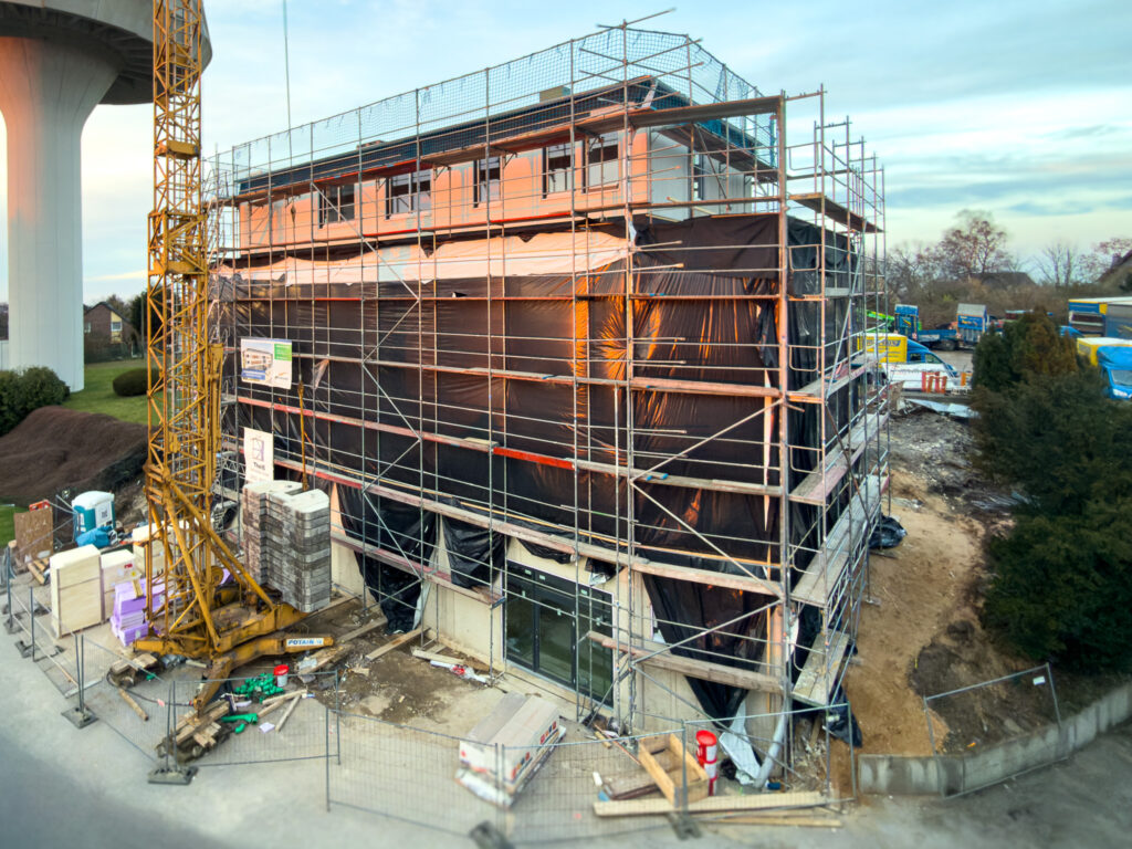 Foto vom Richtfest des neue Firmengebäude der Firma Janich & Klass Computertechnik GmbH