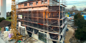 Foto vom Richtfest des neue Firmengebäude der Firma Janich & Klass Computertechnik GmbH